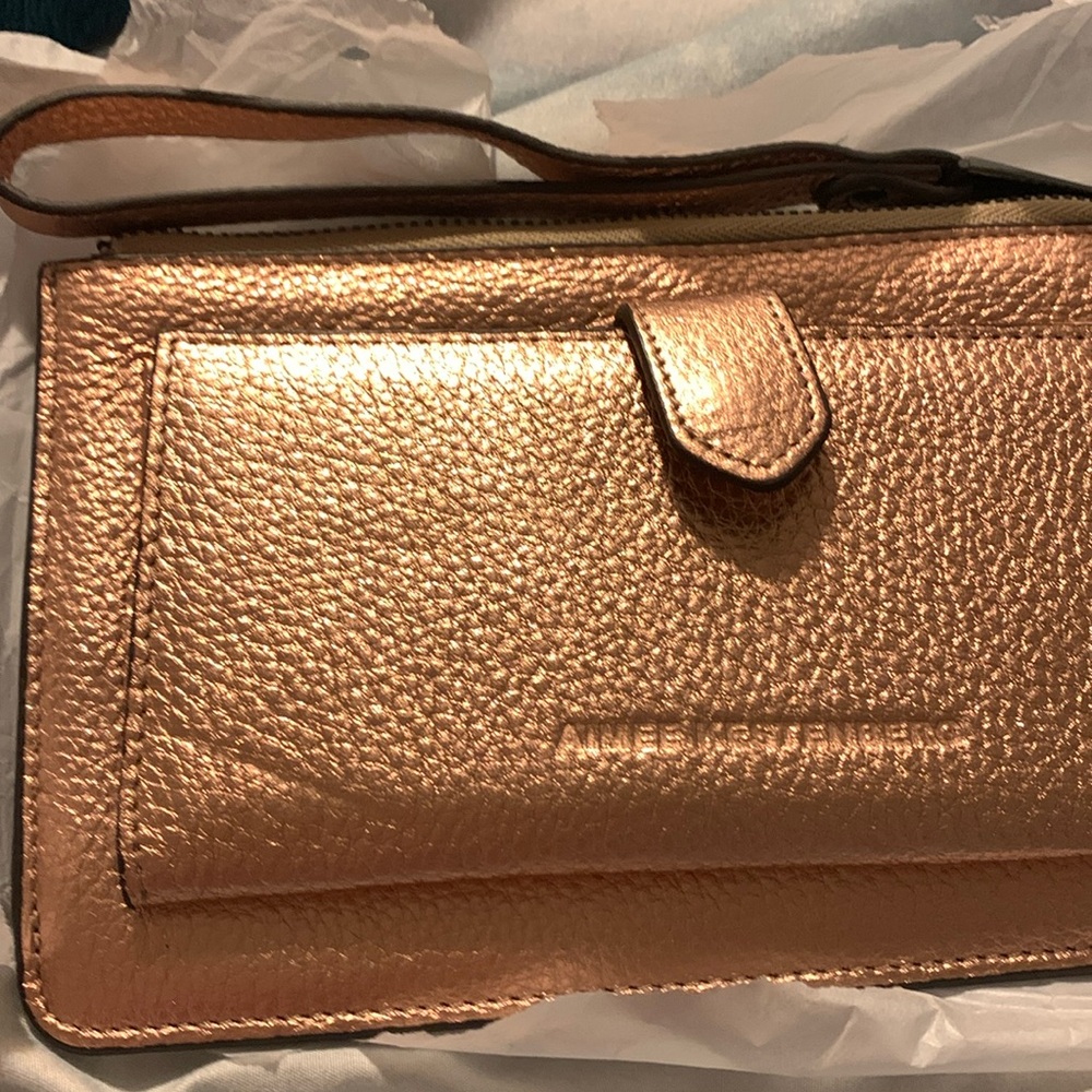 Aimee kestenberg rose gold wristlet wallet indentations see pic
